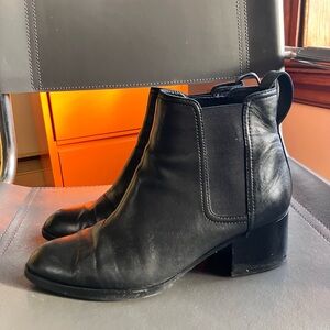 Black Leather Rag and Bone Ankle Boots